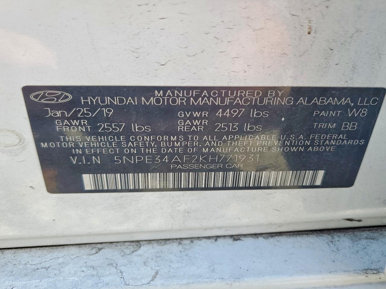 2019 Hyundai Sonata Sel - zdjęcie 13