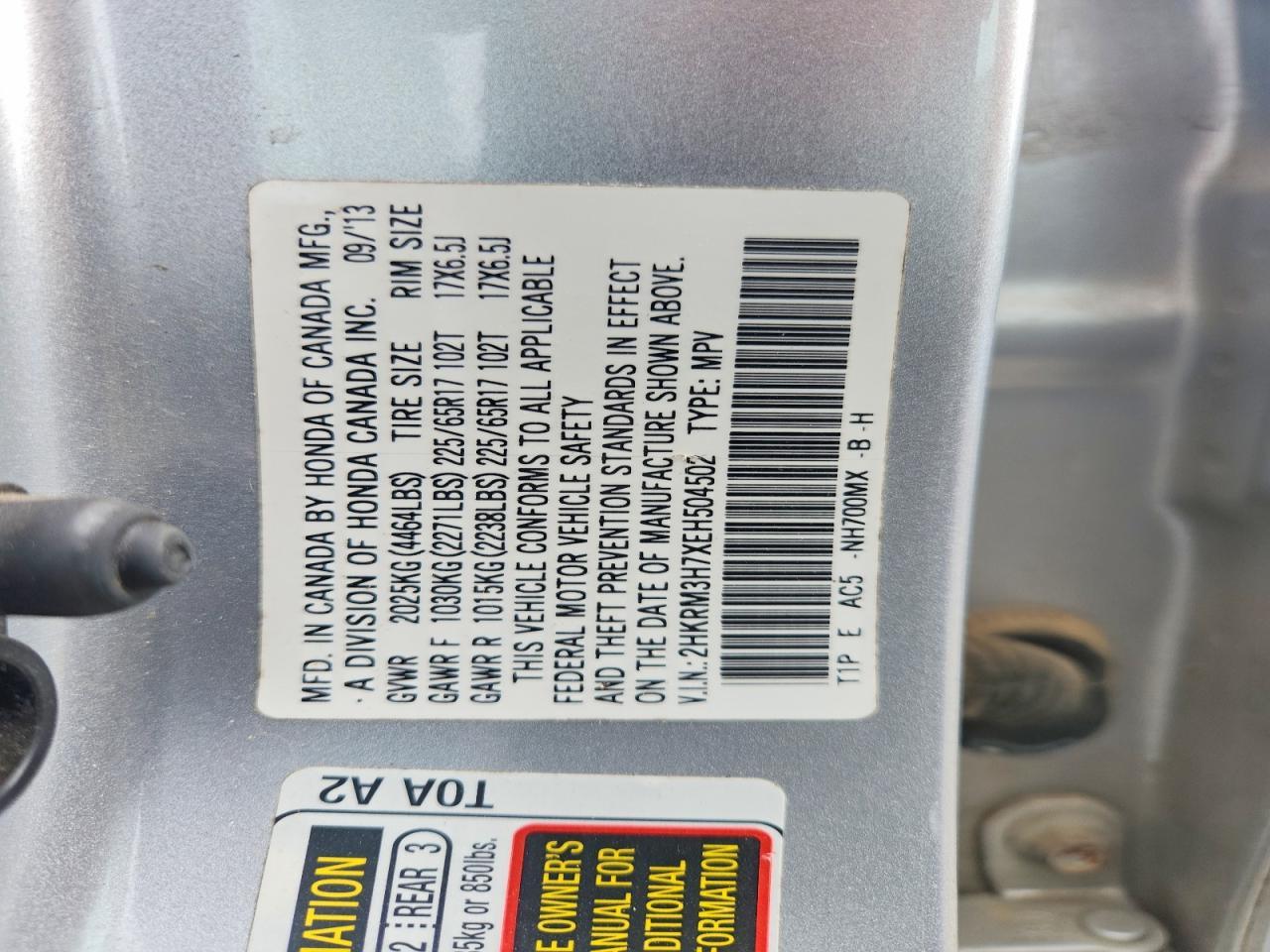 2014 Honda Cr-V Exl - zdjęcie 13