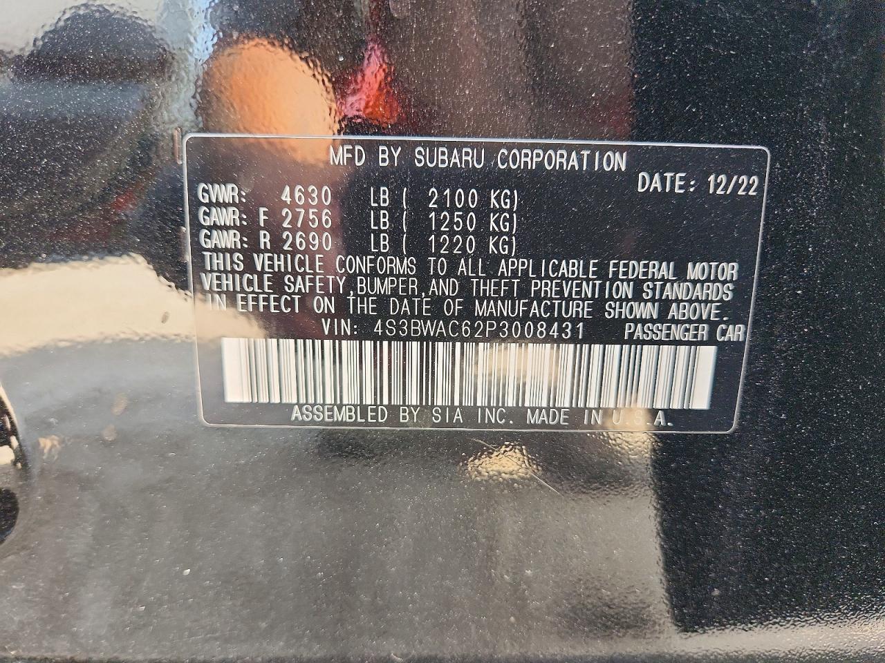 2023 Subaru Legacy Premium - zdjęcie 12