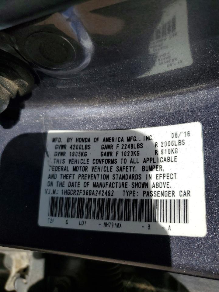 2016 Honda Accord Lx - zdjęcie 12