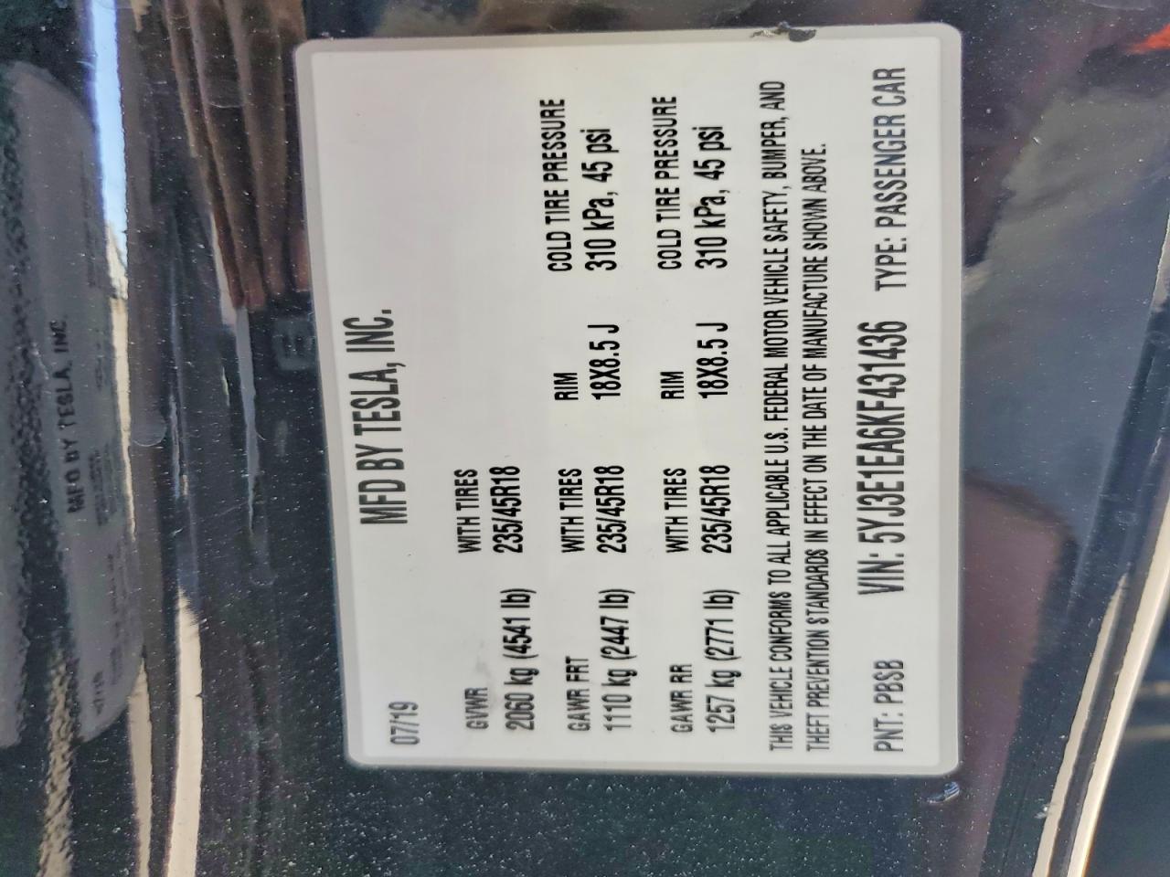 2019 Tesla Model 3 - zdjęcie 12