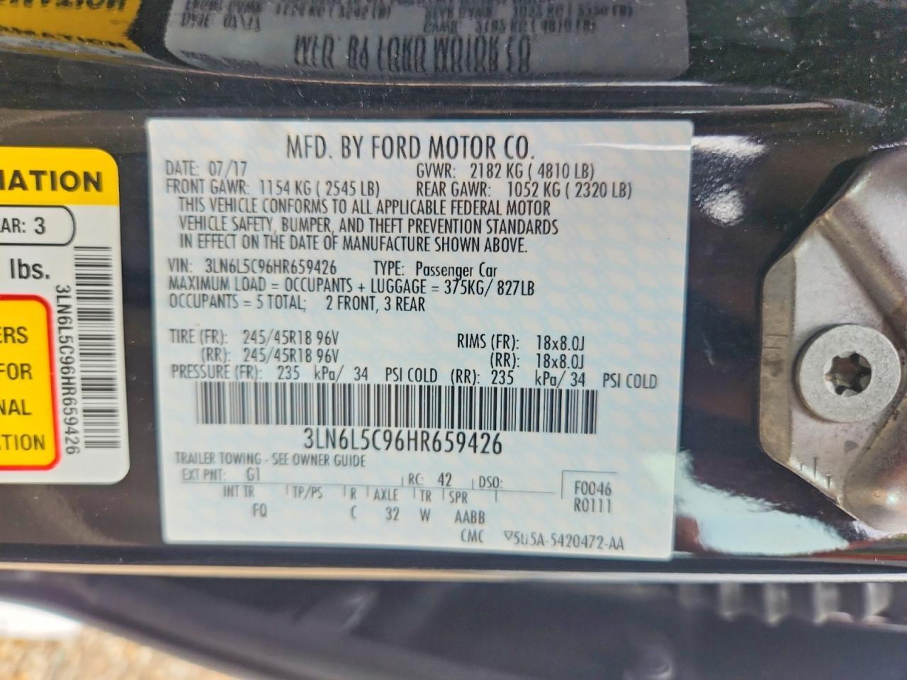 2017 Lincoln Mkz Select - zdjęcie 12