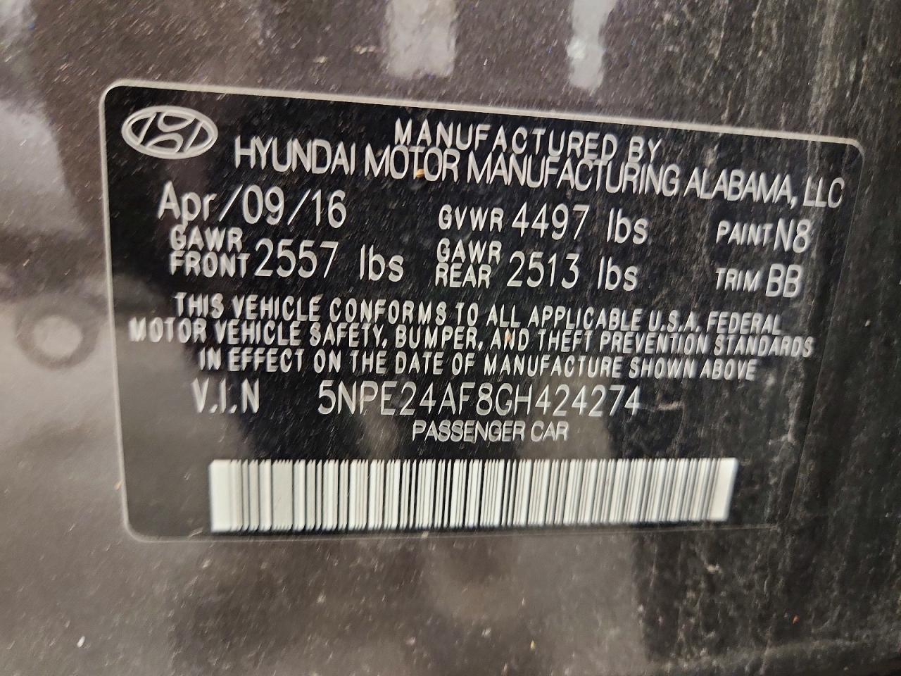 2016 Hyundai Sonata Se - zdjęcie 12