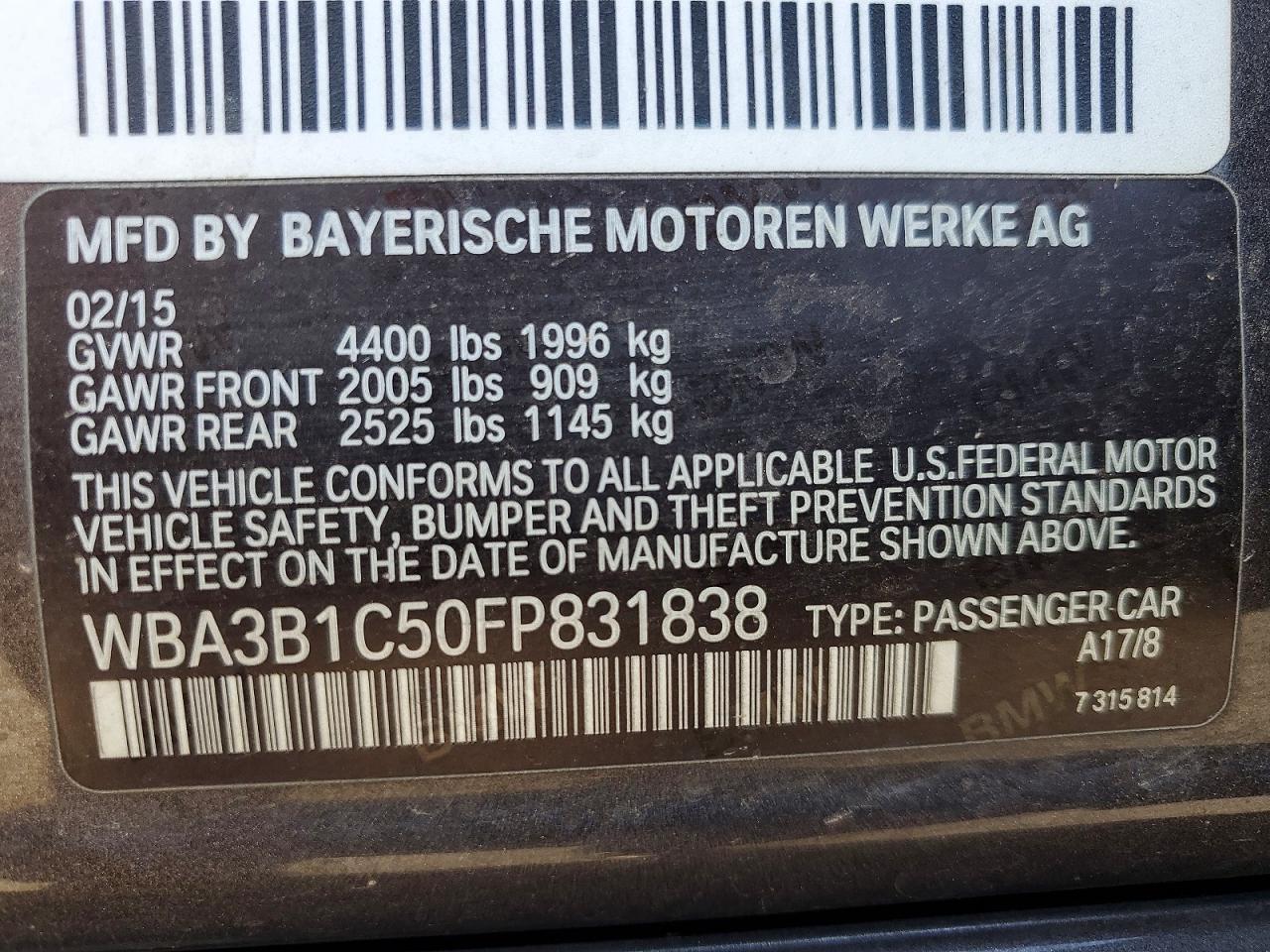 2015 BMW 320 I - zdjęcie 12