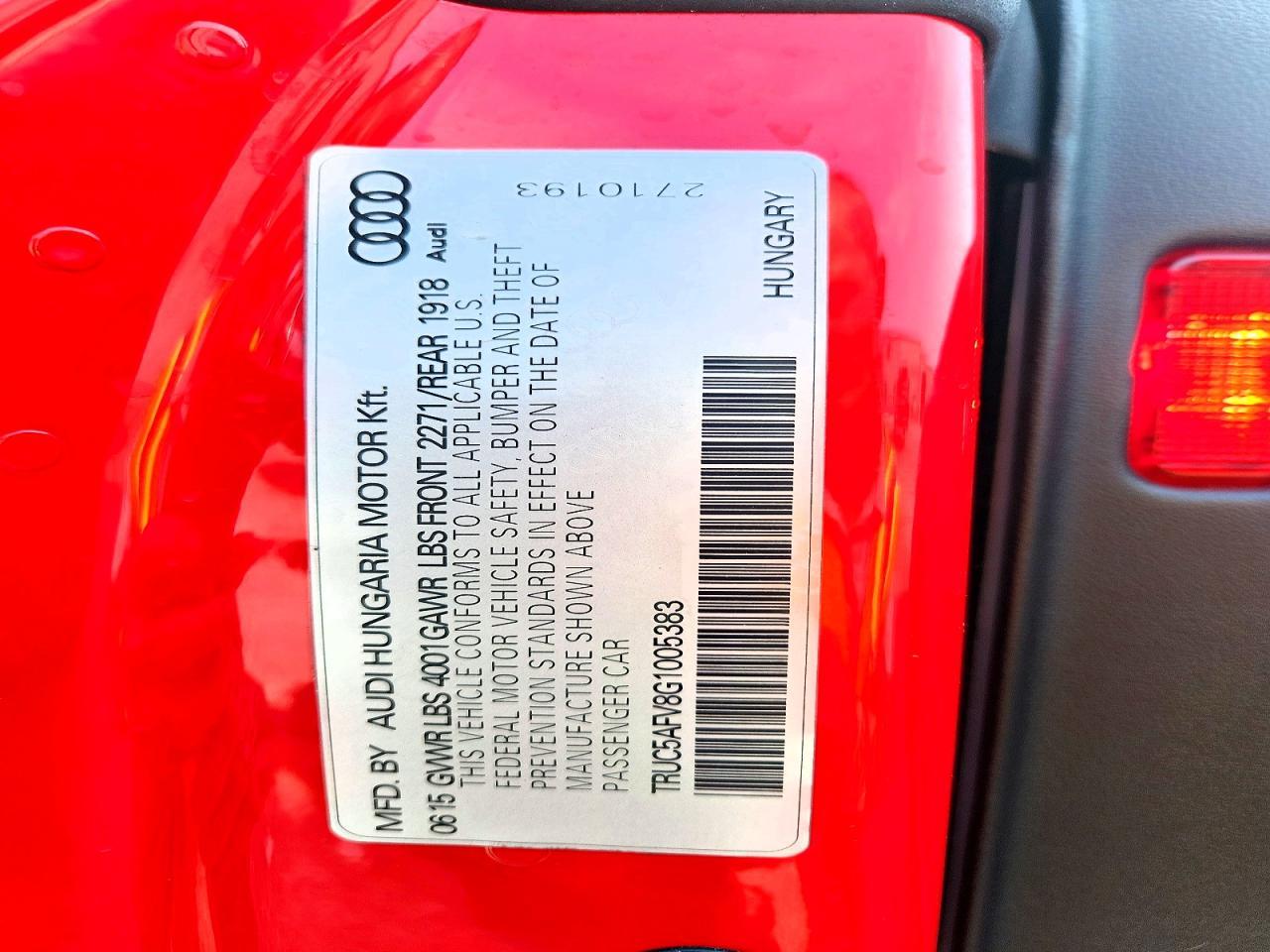 2016 Audi Tt - zdjęcie 12