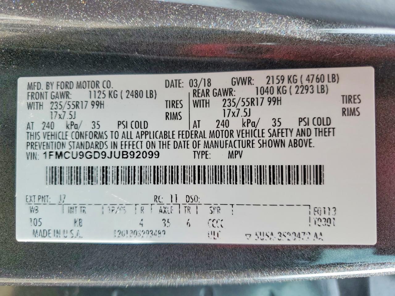 2018 Ford Escape Se - zdjęcie 13