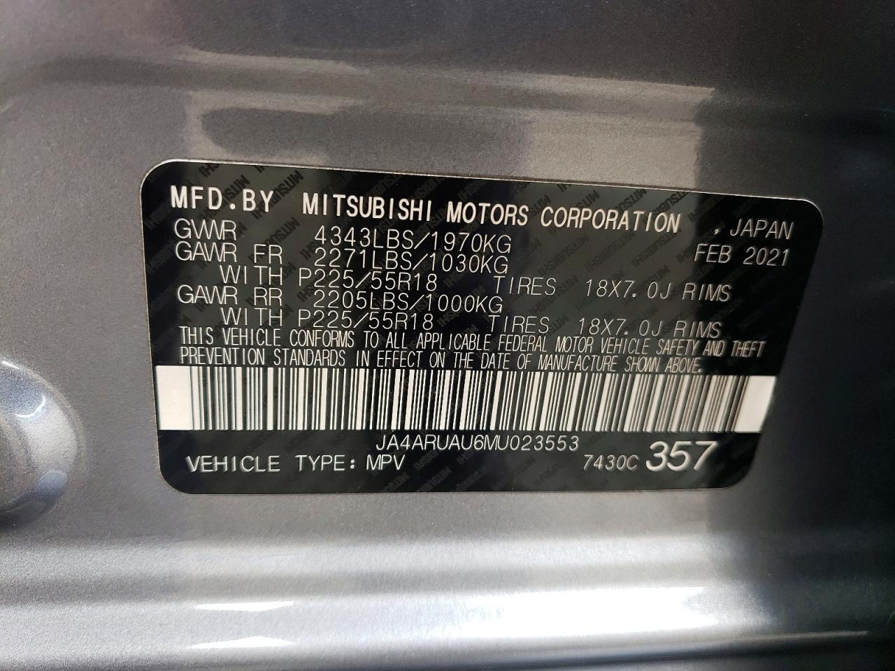 2021 Mitsubishi Outlander Sport Es - zdjęcie 14