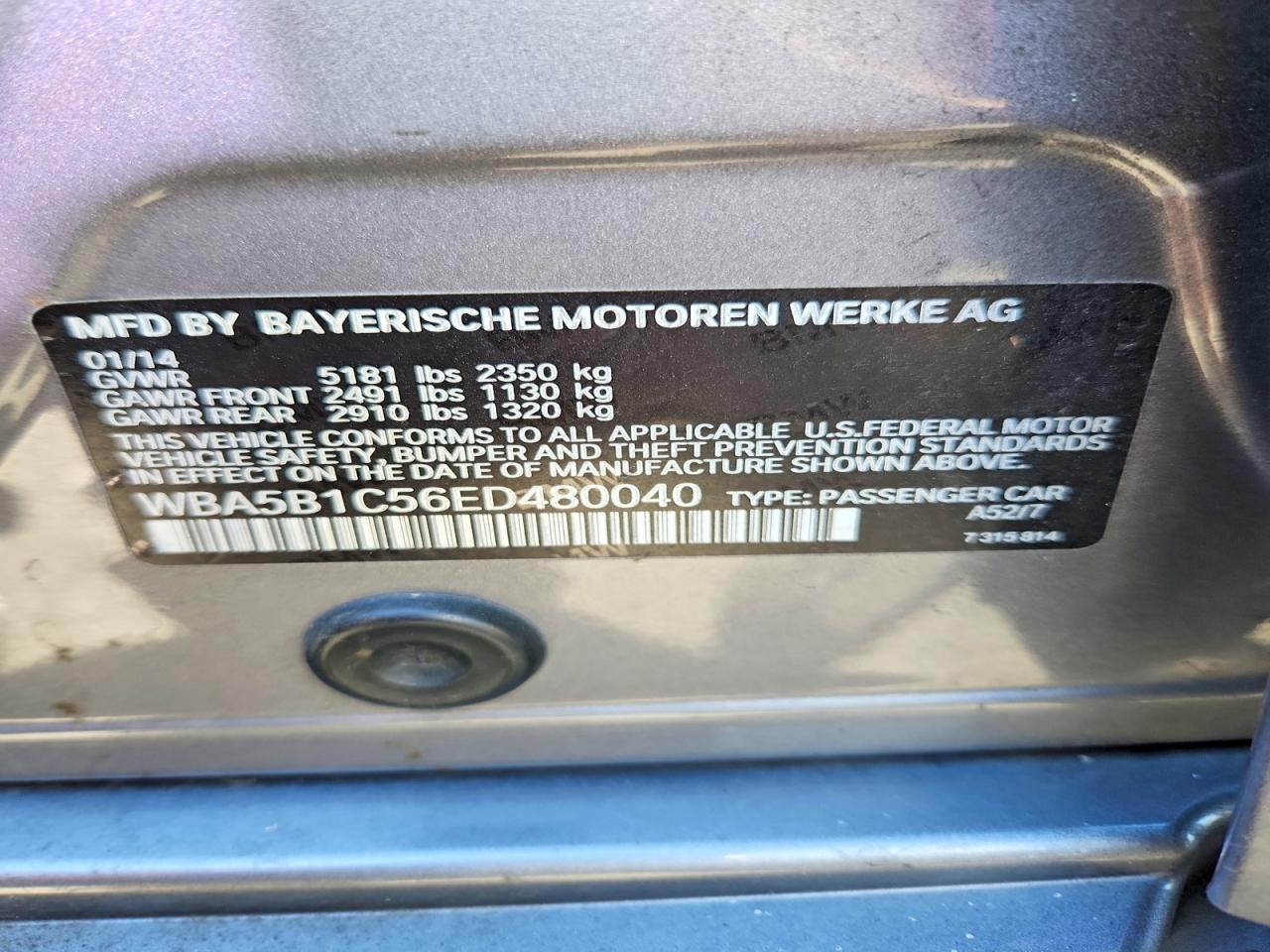 2014 BMW 535 I - zdjęcie 12