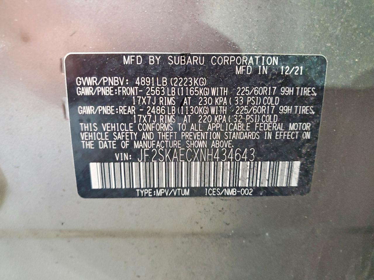 2022 Subaru Forester Premium - zdjęcie 12
