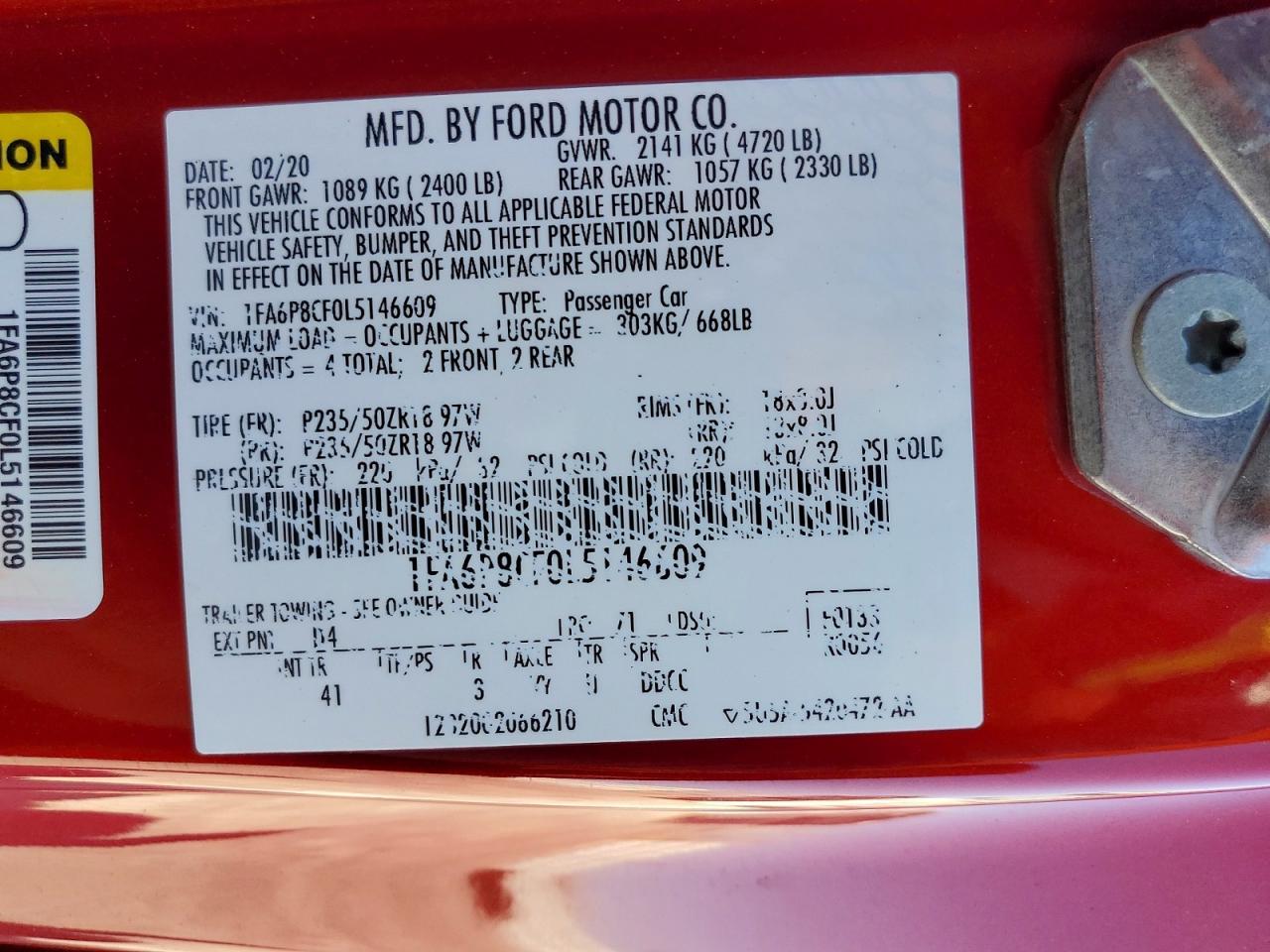 2020 Ford Mustang Gt - zdjęcie 12