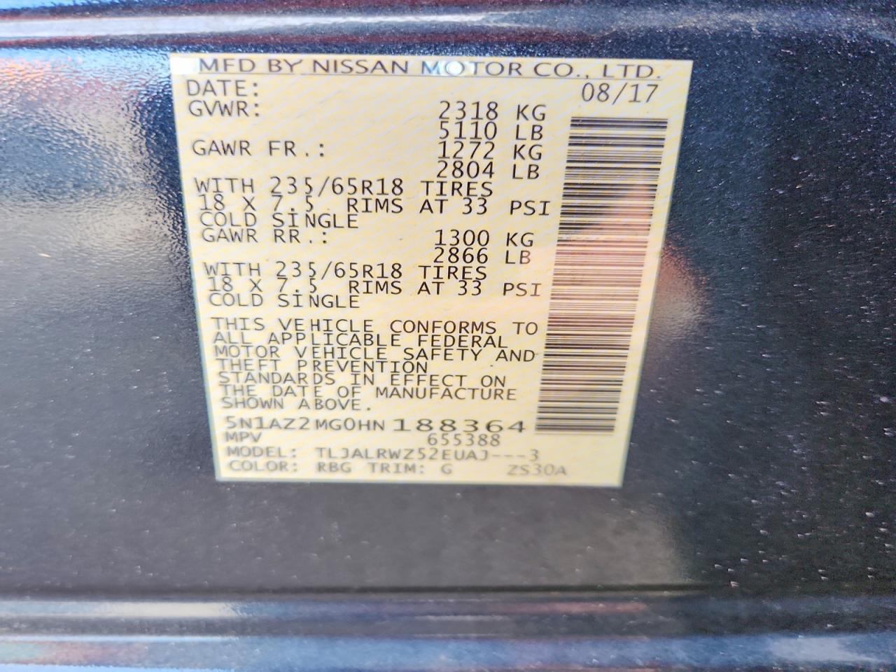 2017 Nissan Murano Sl - zdjęcie 13