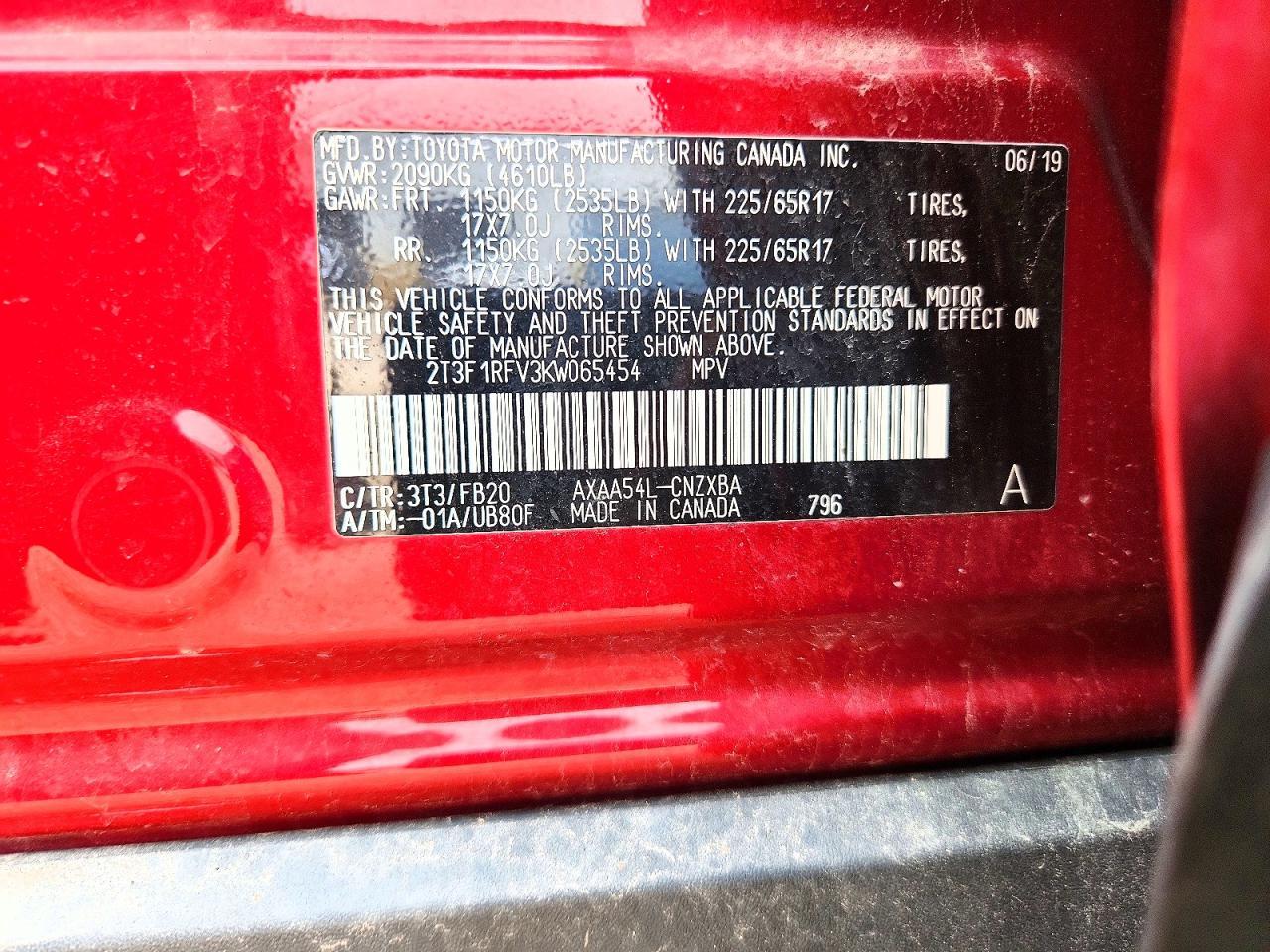 2019 Toyota Rav4 Le - zdjęcie 13