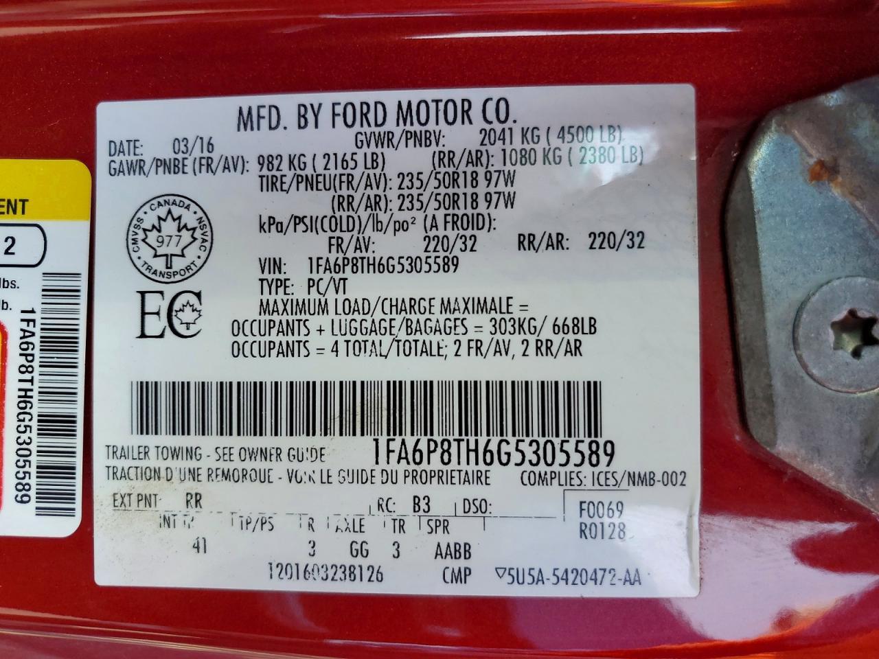 2016 Ford Mustang - zdjęcie 12