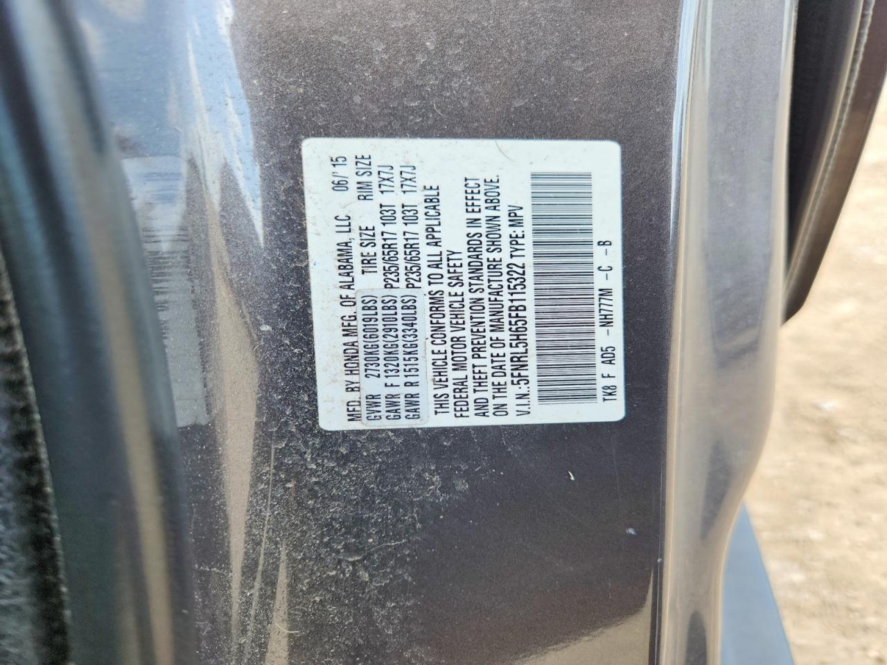 2015 Honda Odyssey Exl - zdjęcie 13