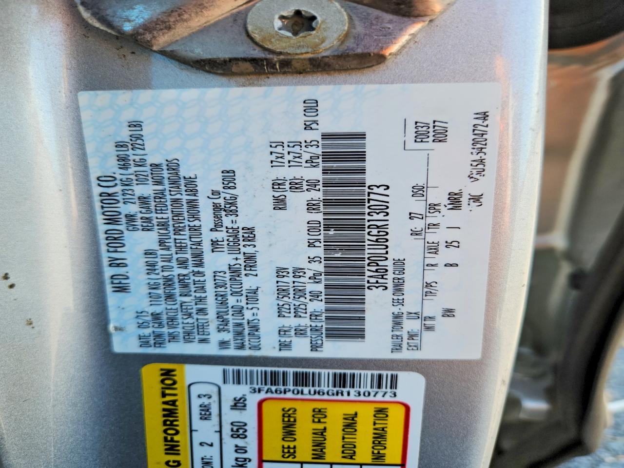 2016 Ford Fusion Se Hybrid - zdjęcie 12