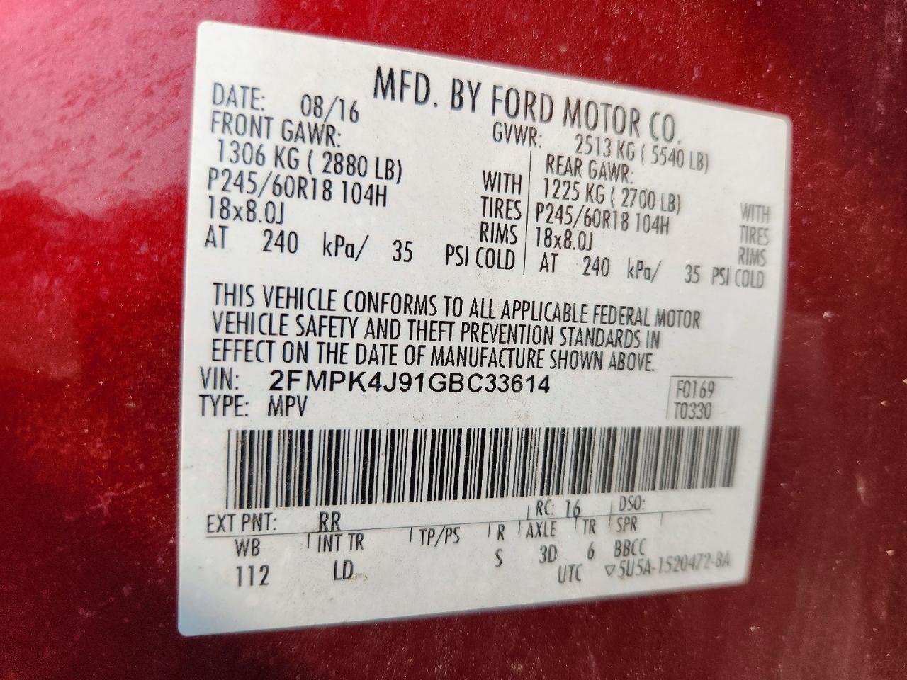 2016 Ford Edge Sel - zdjęcie 14