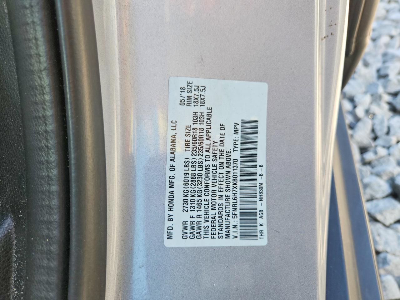 2019 Honda Odyssey Exl - zdjęcie 13