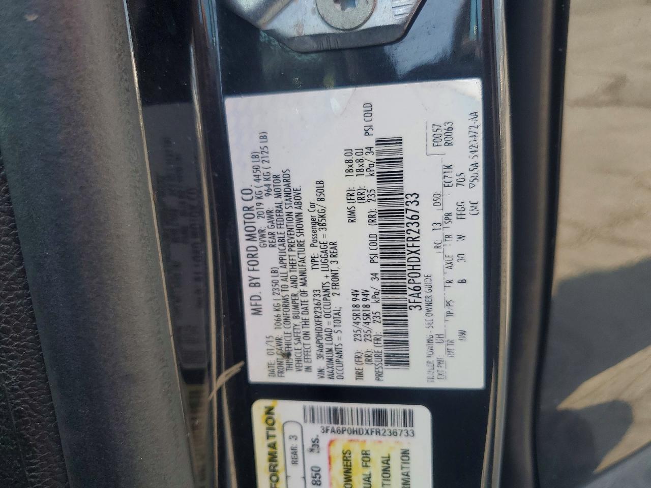 2015 Ford Fusion Se - zdjęcie 13