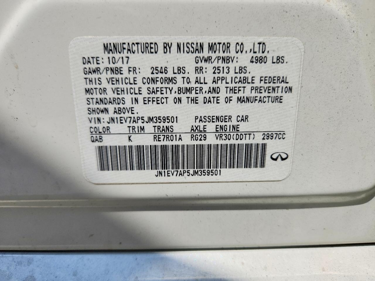 2018 Infiniti Q50 3.0T Sport - zdjęcie 12