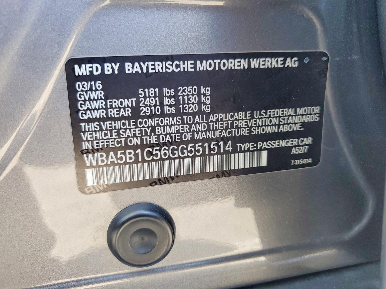 2016 BMW 535 I - zdjęcie 12