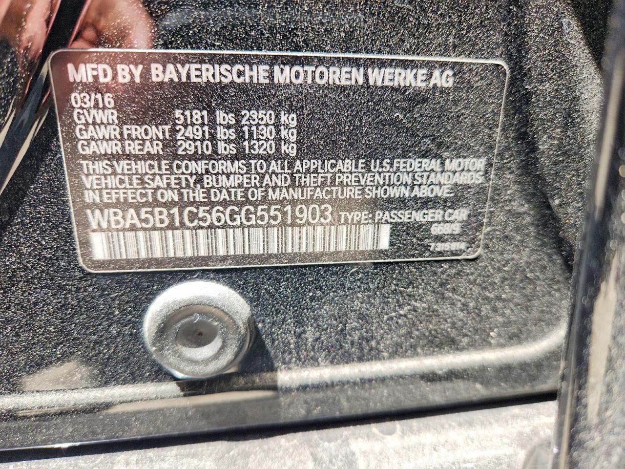 2016 BMW 535 I - zdjęcie 12