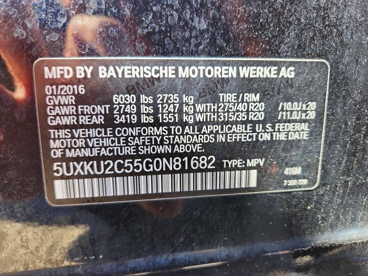 2016 BMW X6 xDrive35I - zdjęcie 14