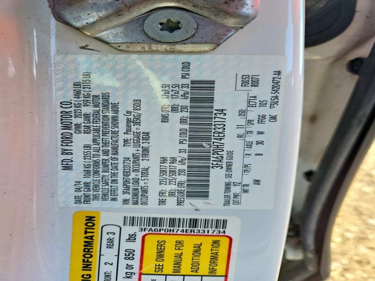2014 Ford Fusion Se - zdjęcie 12