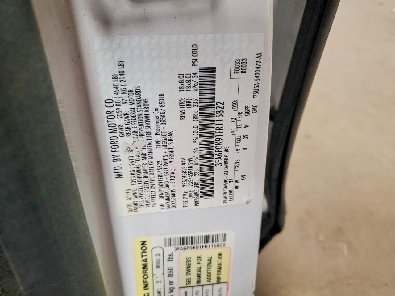 2015 Ford Fusion Titanium - zdjęcie 12