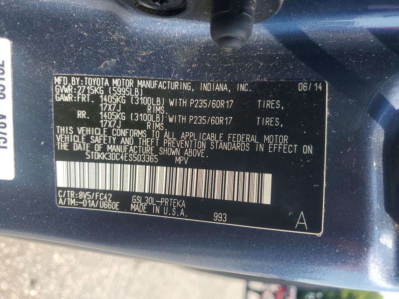 2014 Toyota Sienna Le - zdjęcie 13