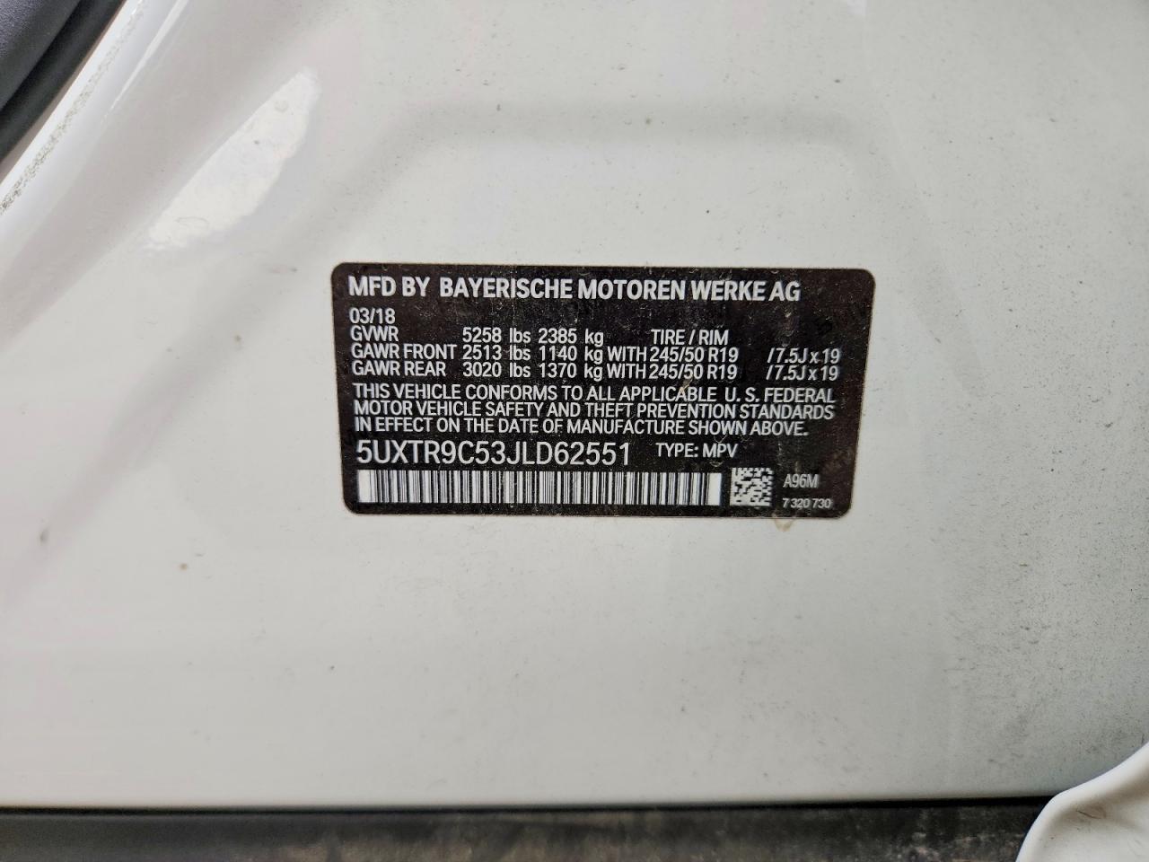 2018 BMW X3 xDrive30I - zdjęcie 13