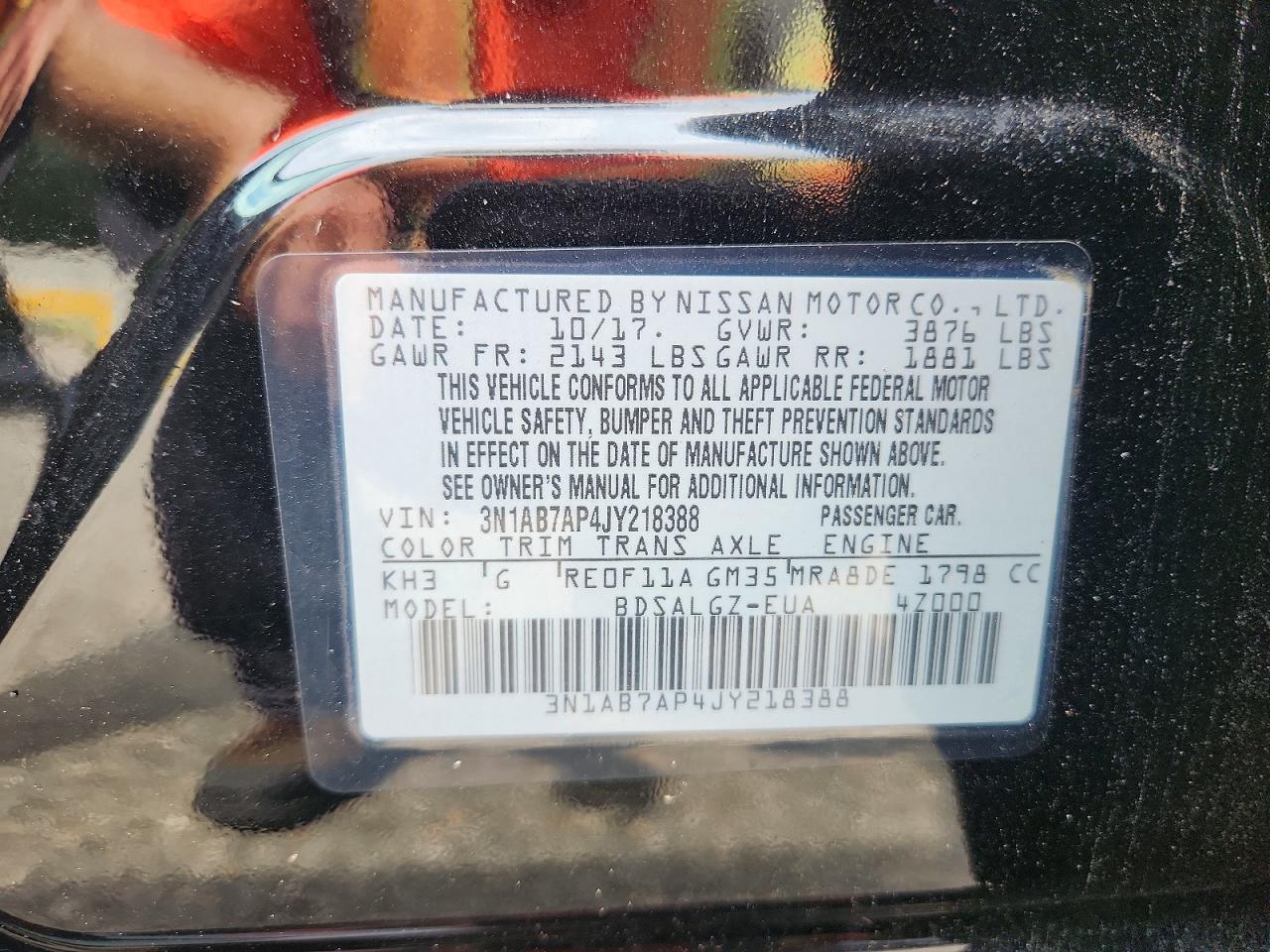 2018 Nissan Sentra Sl - zdjęcie 12