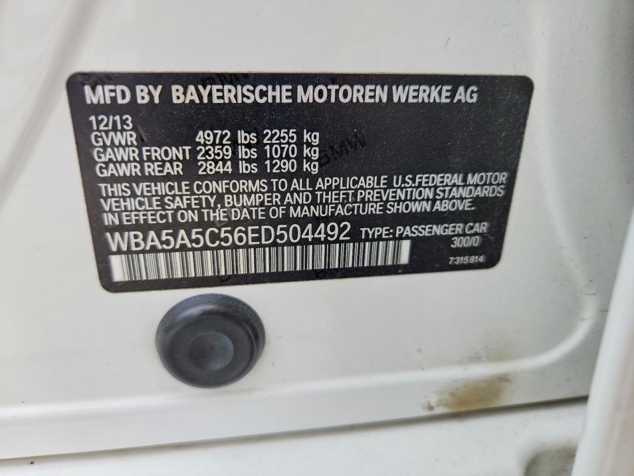 2014 BMW 528 I - zdjęcie 12