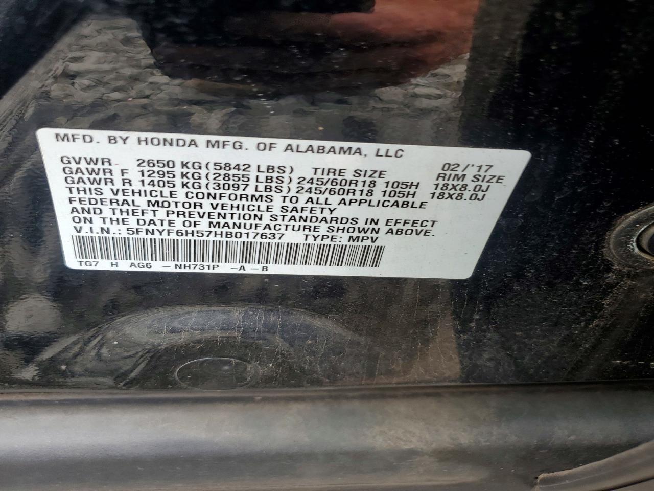 2017 Honda Pilot Exl - zdjęcie 12