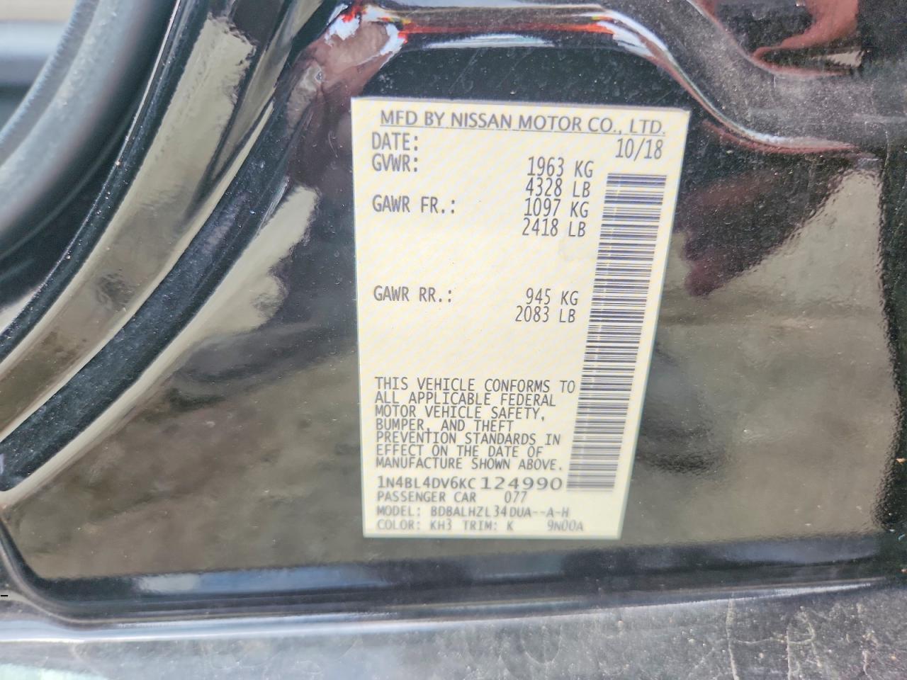 2019 Nissan Altima Sv - zdjęcie 12