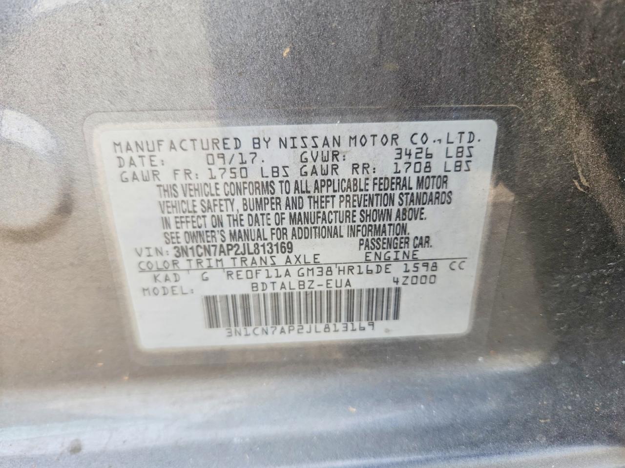 2018 Nissan Versa Sv - zdjęcie 12