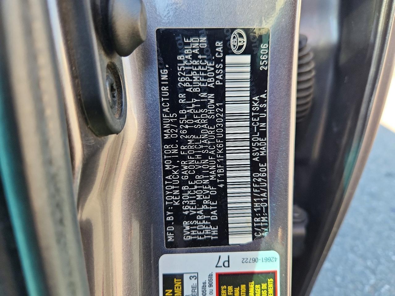 2015 Toyota Camry Se - zdjęcie 12