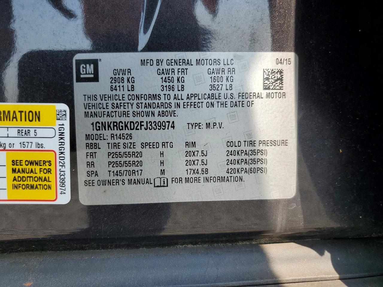 2015 Chevrolet Traverse Lt - zdjęcie 13