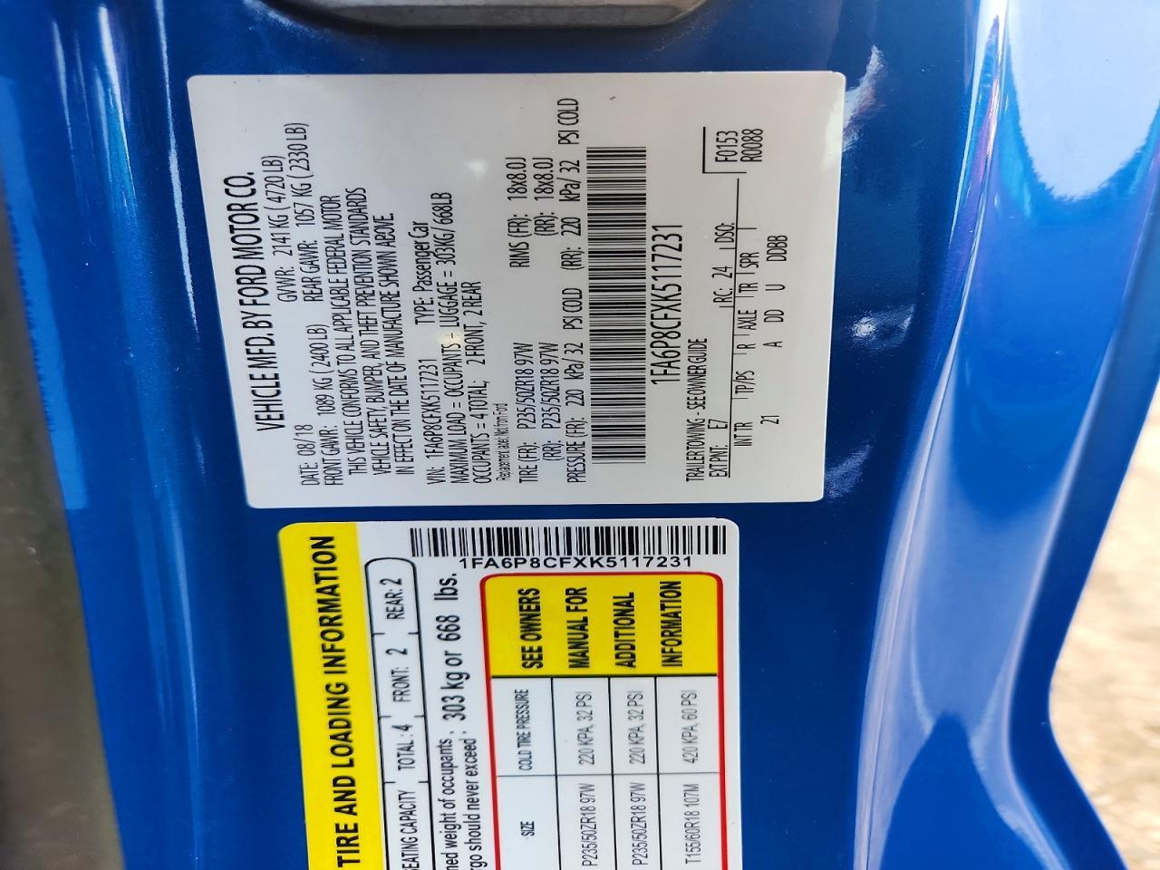 2019 Ford Mustang Gt - zdjęcie 12