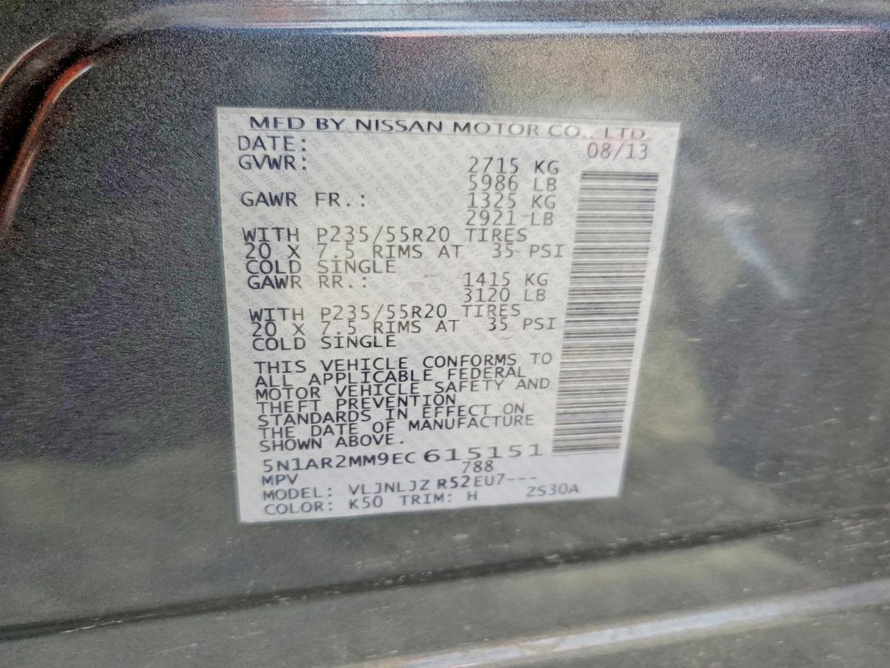 2014 Nissan Pathfinder S - zdjęcie 13