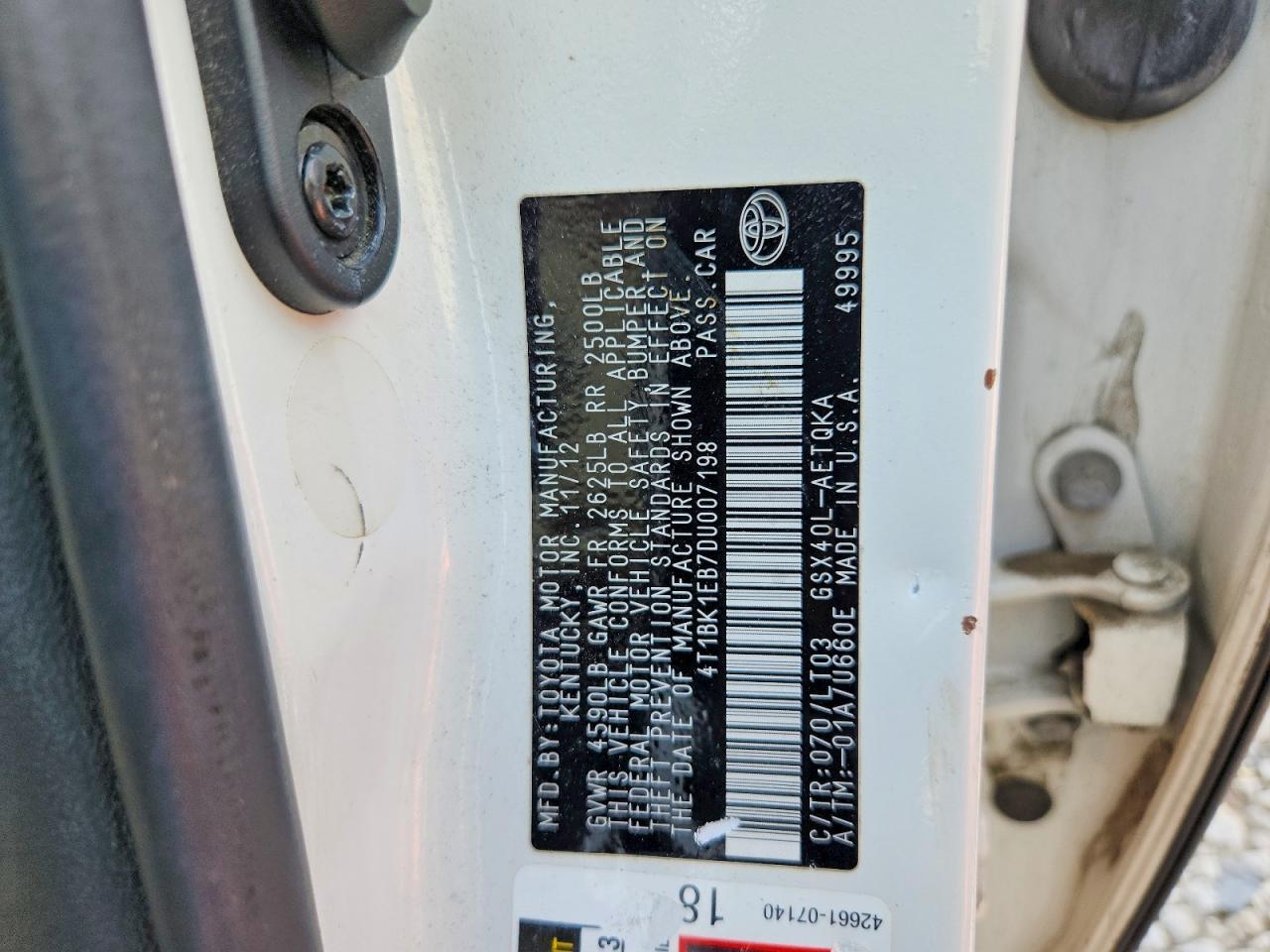 2013 Toyota Avalon Xle Touring - zdjęcie 12