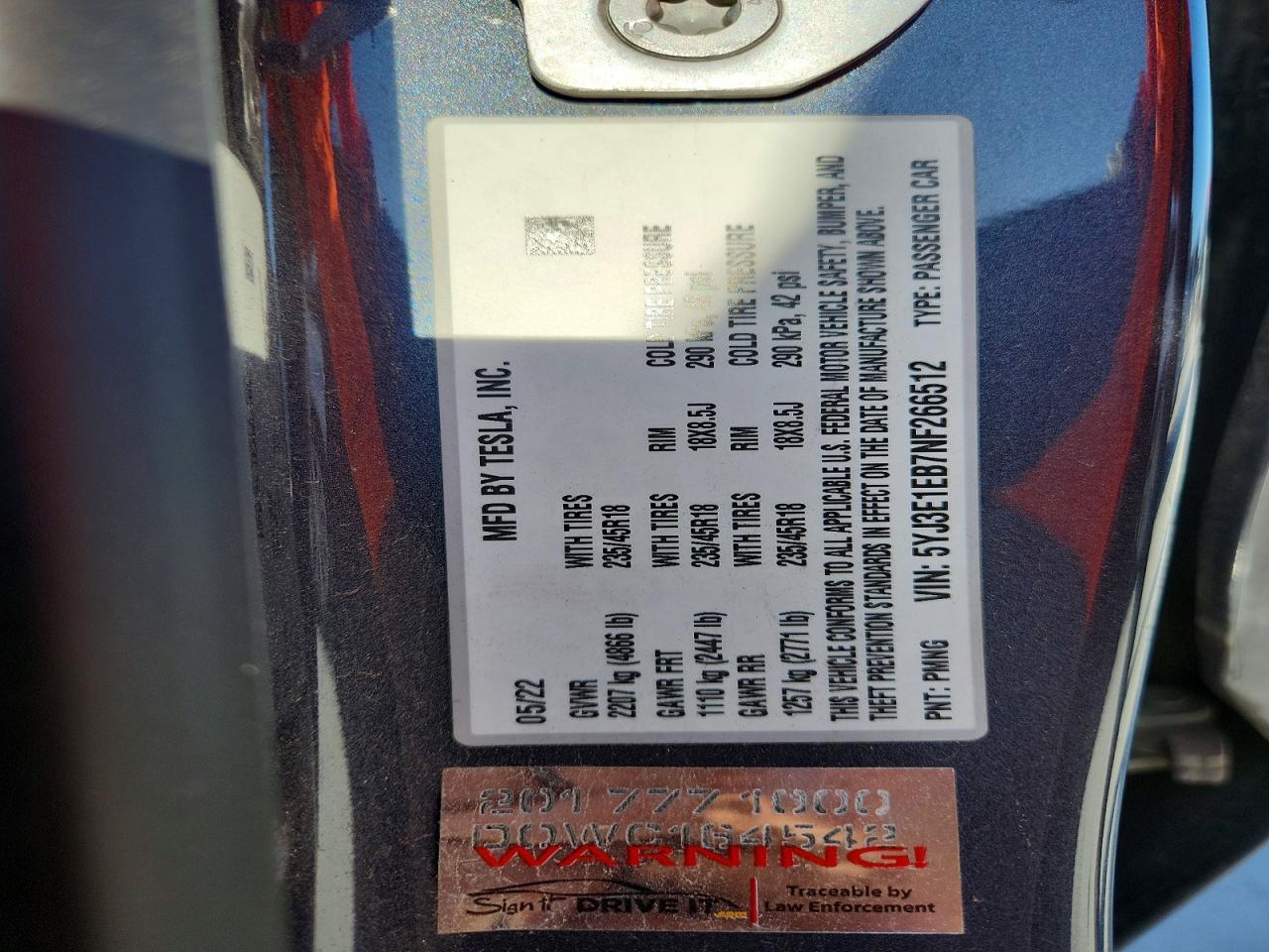 2022 Tesla Model 3 - zdjęcie 13