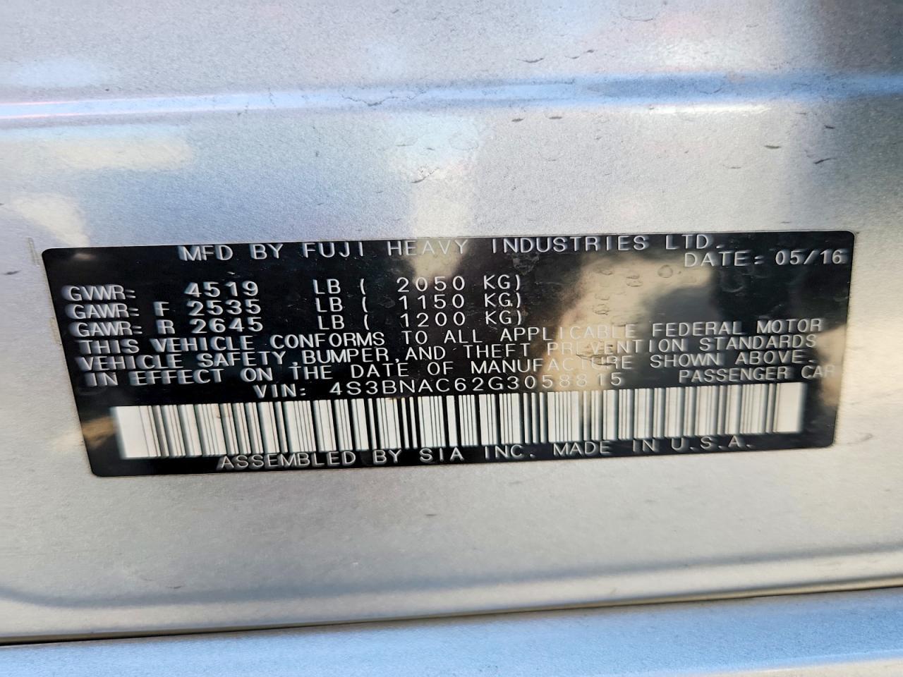 2016 Subaru Legacy 2.5I Premium - zdjęcie 13