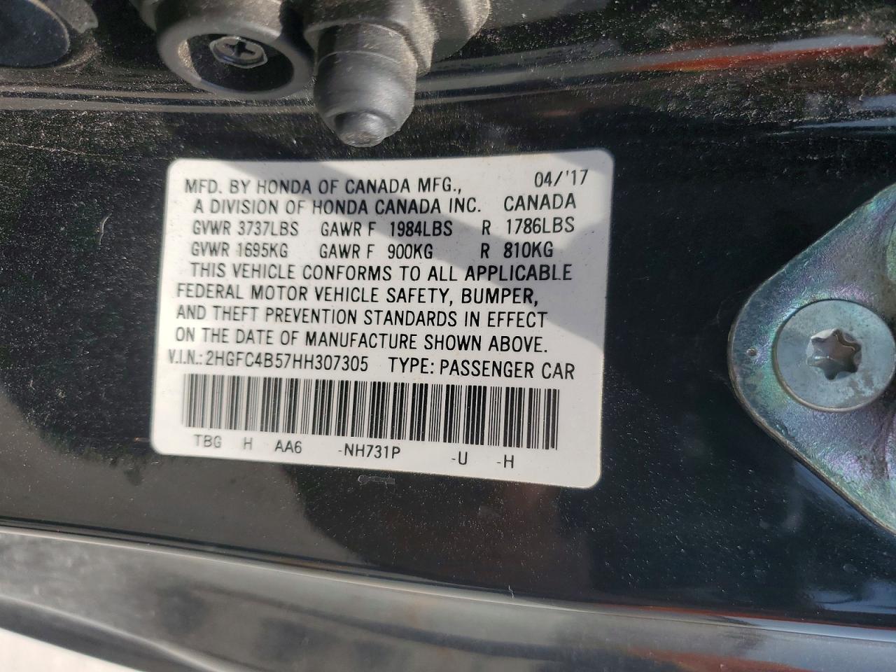 2017 Honda Civic Lx - zdjęcie 12