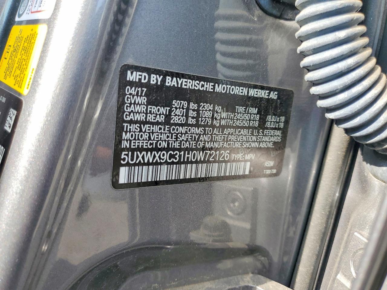 2017 BMW X3 xDrive28I - zdjęcie 13