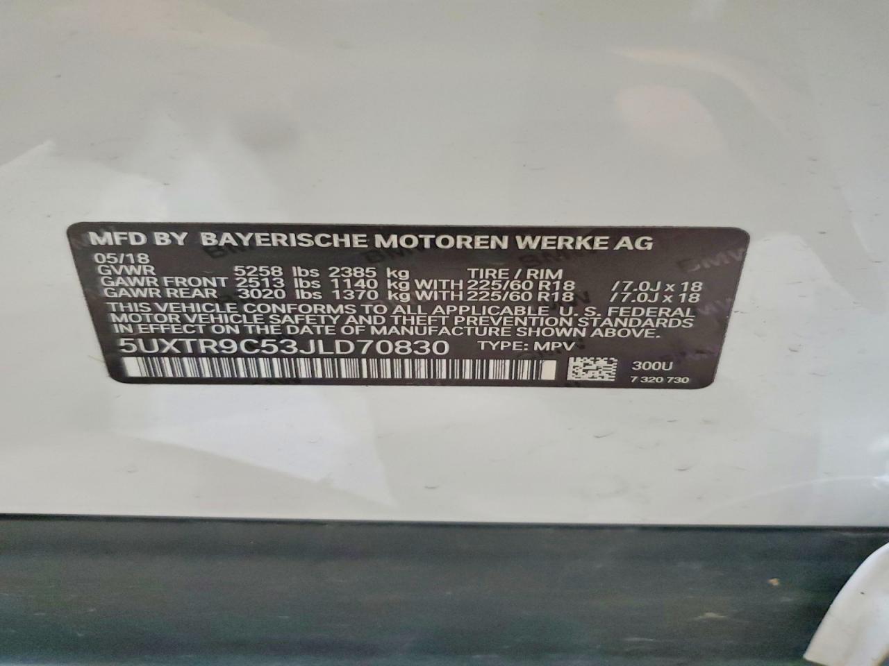 2018 BMW X3 xDrive30I - zdjęcie 13
