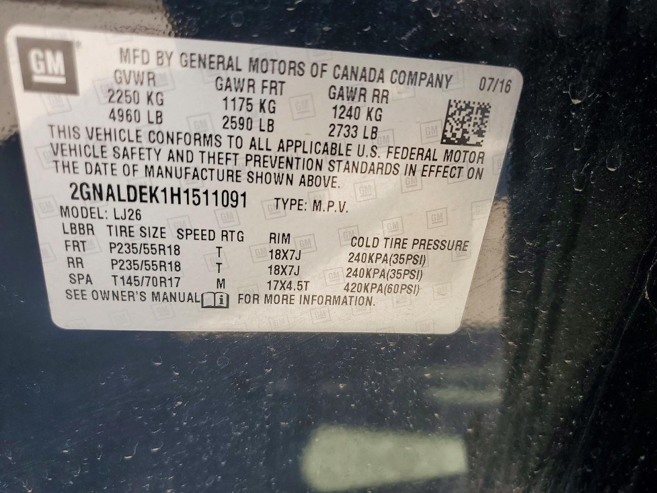 2017 Chevrolet Equinox Premier - zdjęcie 12