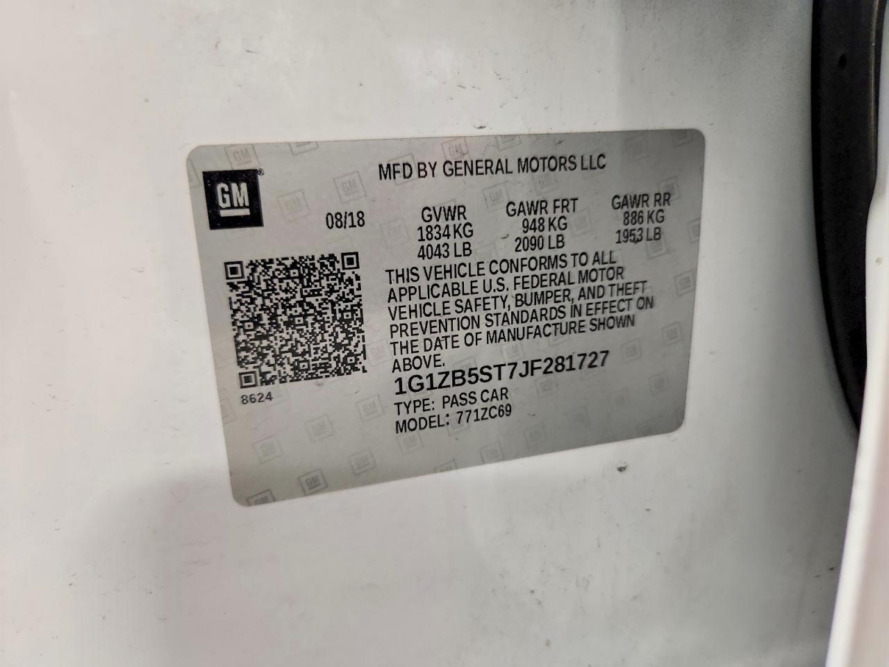 2018 Chevrolet Malibu Ls - zdjęcie 12