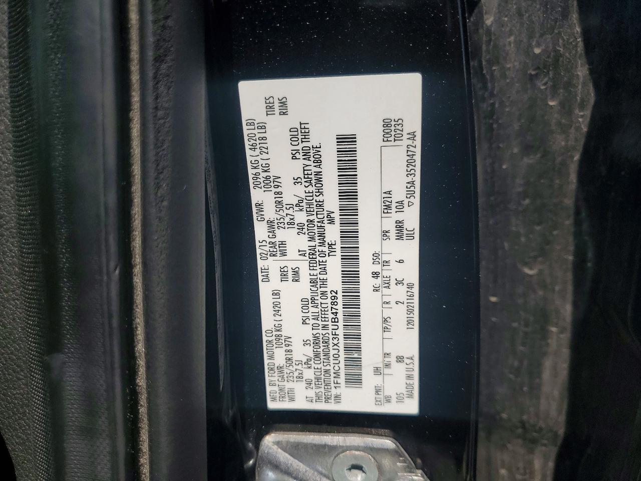 2015 Ford Escape Titanium - zdjęcie 13