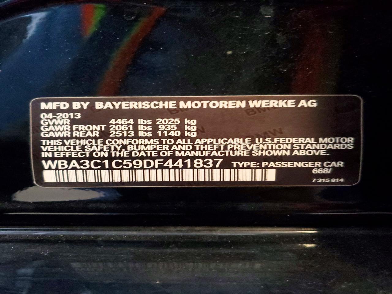2013 BMW 3-Series 328I 4D Sed - zdjęcie 12