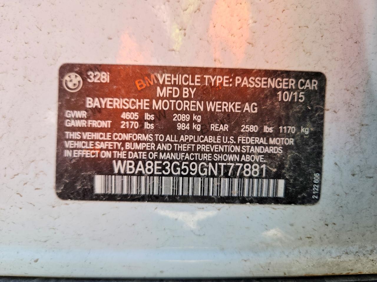 2016 BMW Seria 3 328i - zdjęcie 12